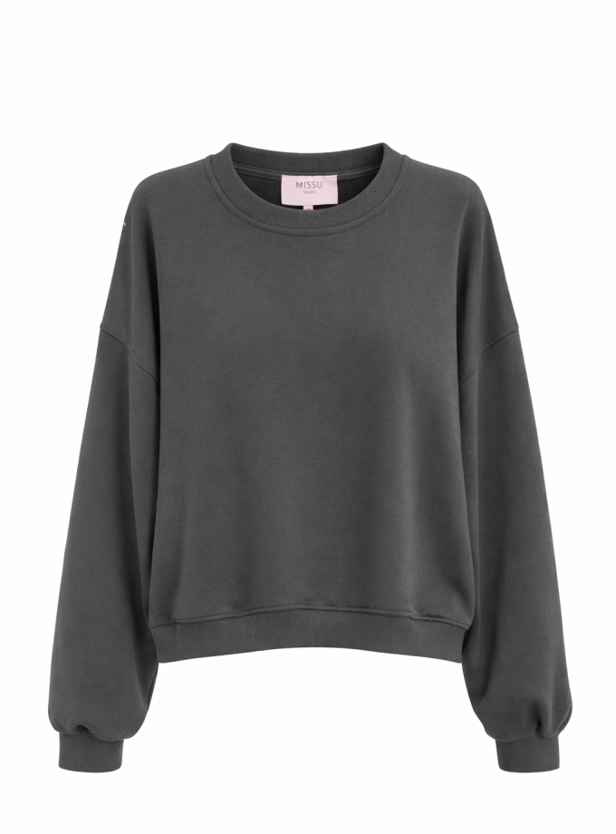 BLUZA OVERSIZE MIRROR CHARCOAL