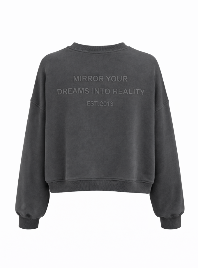 BLUZA OVERSIZE MIRROR CHARCOAL