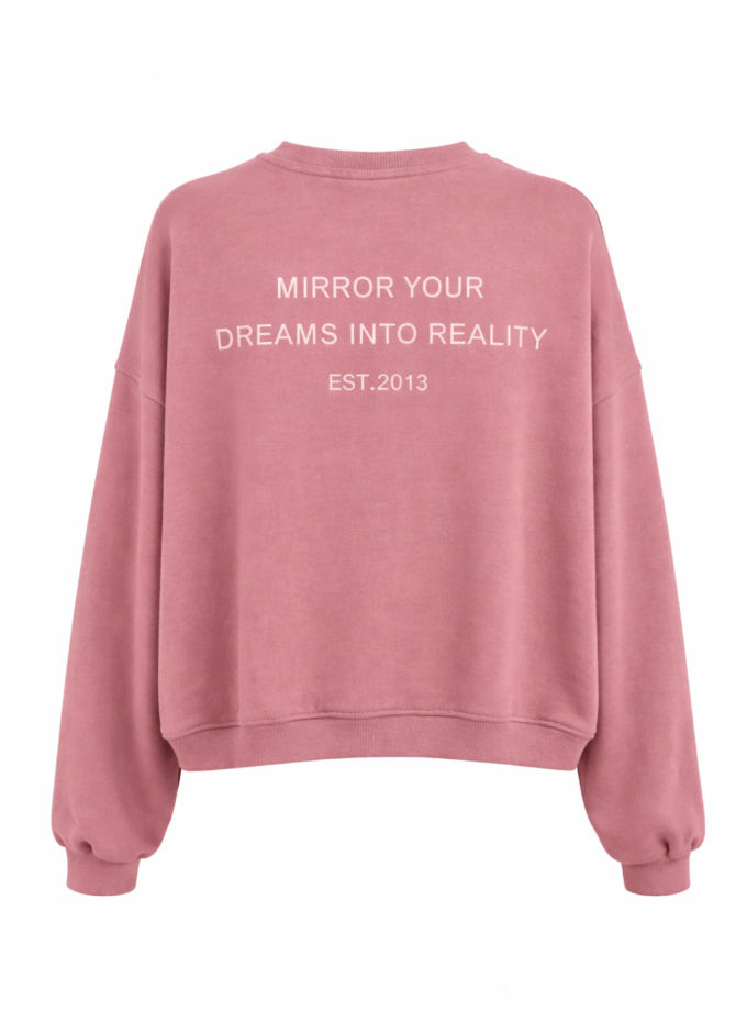 BLUZA OVERSIZE MIRROR DUSTY ROSE