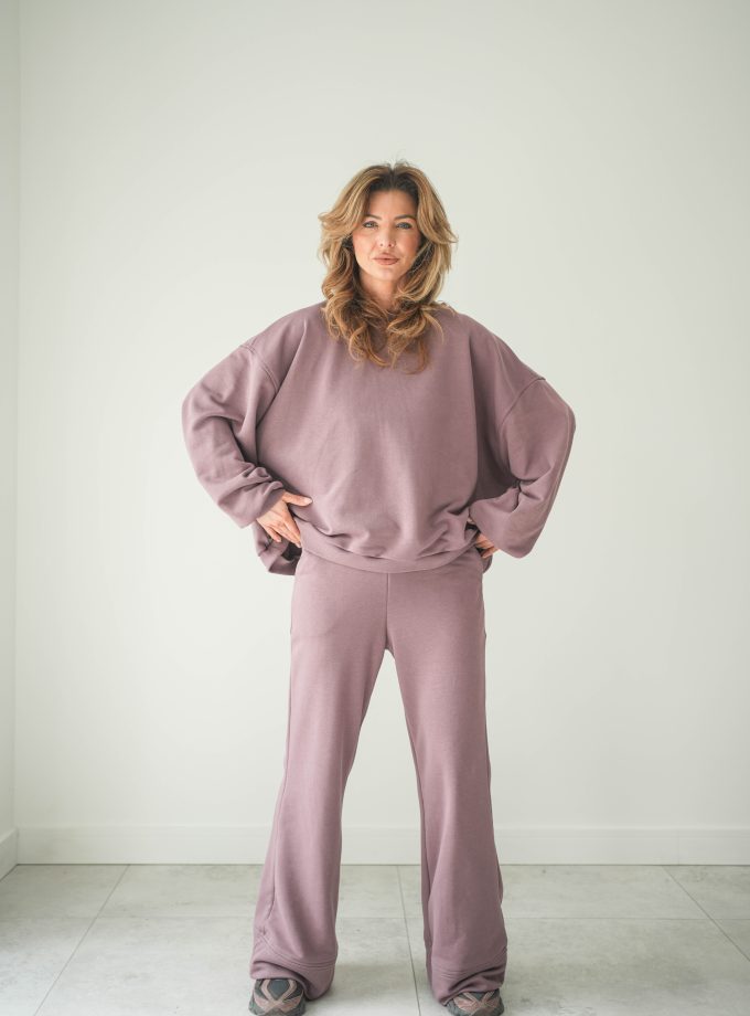 BLUZA OVERSIZE MIRROR DUSTY ROSE